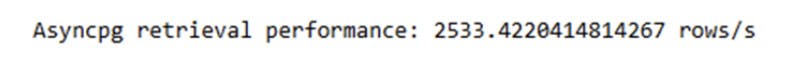 Asyncpg retrieval performance