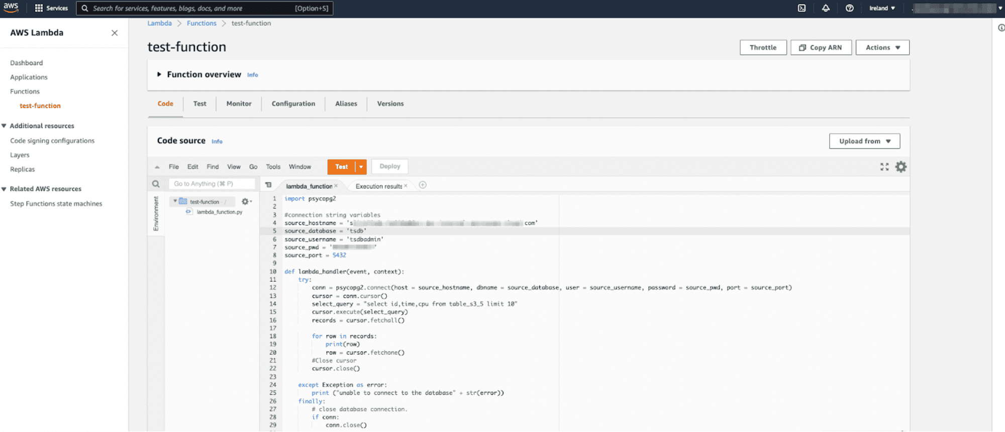 AWS Lambda and Timescale Cloud are now peered.