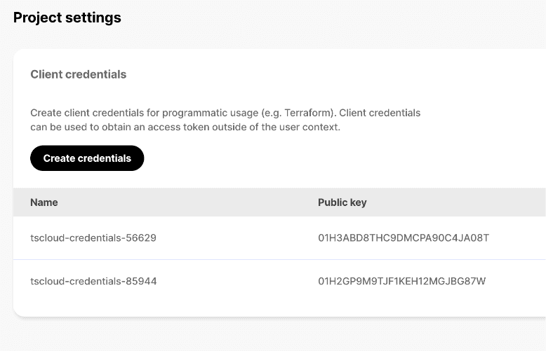 Configuring the Timescale Terraform Provider in the Timescale console